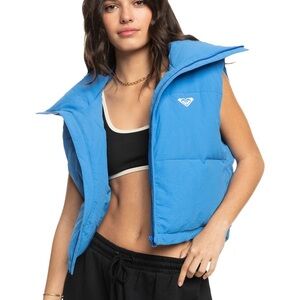 Kelia x Roxy Women's Blue Puffer Vest Medium
